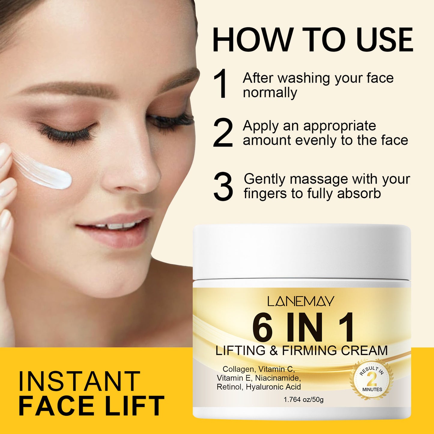 Lanemay Multi-Effect Facial Cream with Collagen and Nicotinamide 50g
